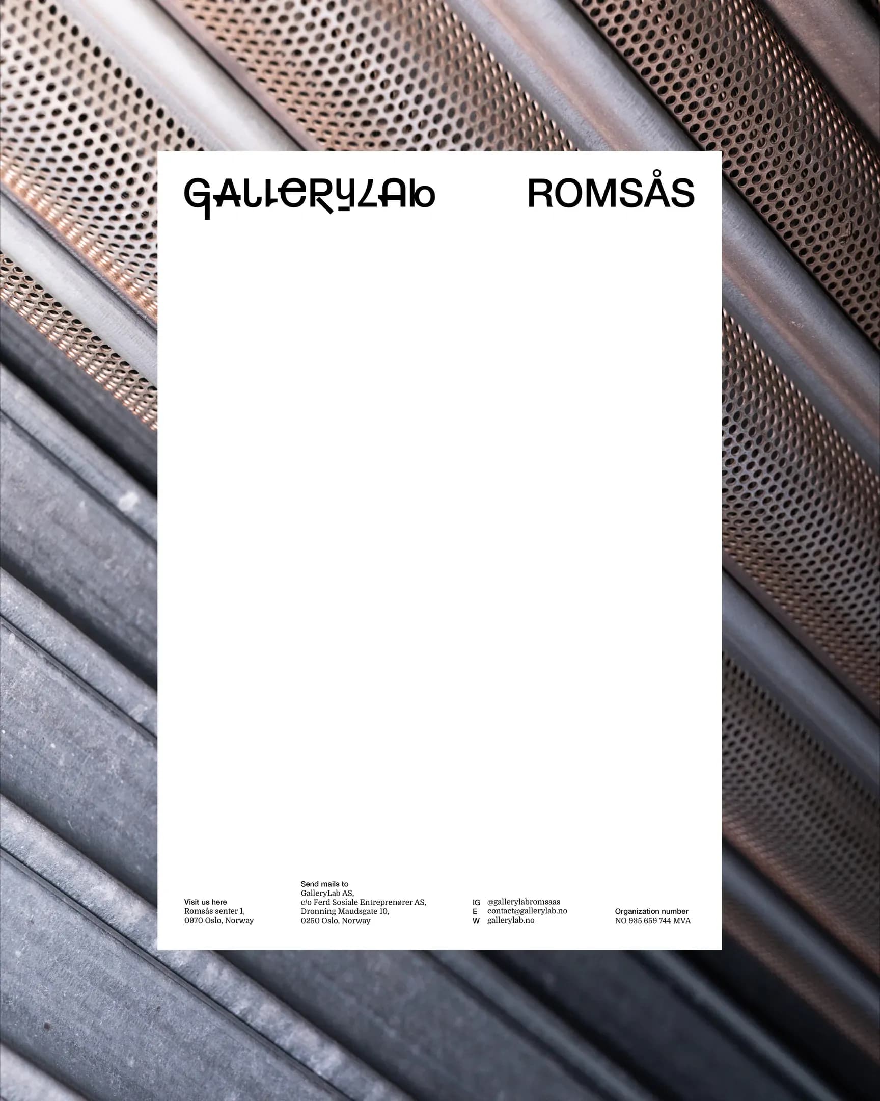 Brand activation on stationary by Norwegian agency ANTI for Norwegian art space Gallerylab