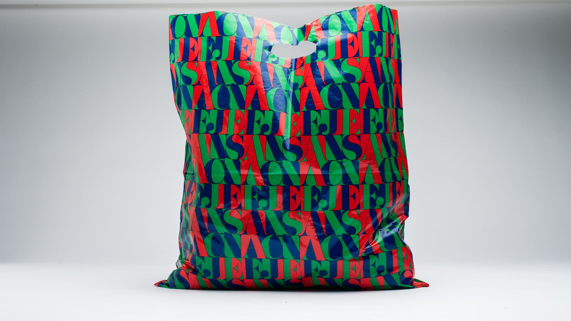 Plastic shopping bag for Acne Jeans