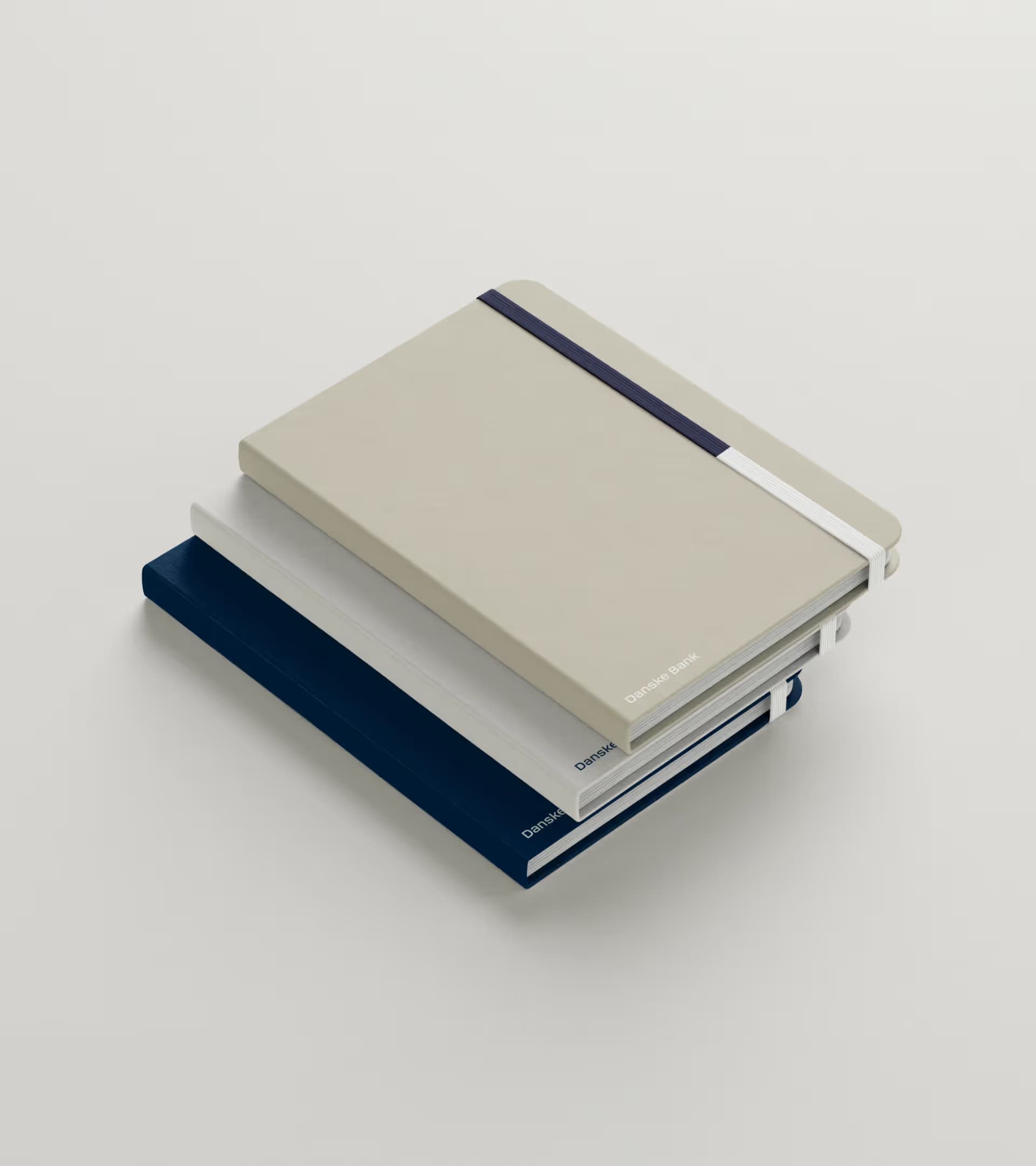 Visual identity applied on notebooks