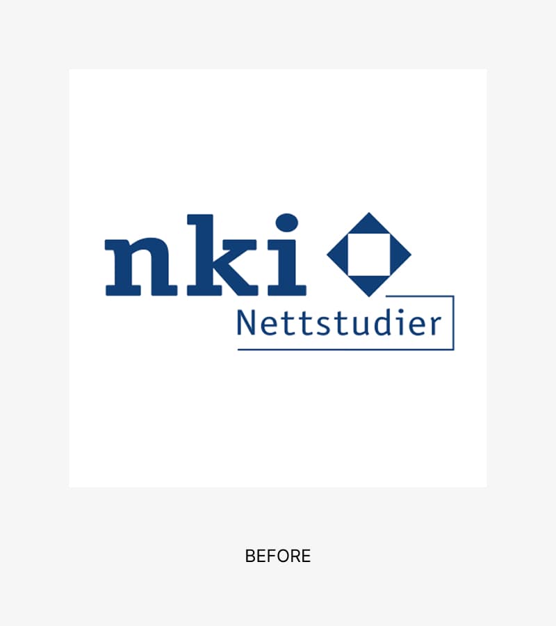 The old logo for NKI nettstudier