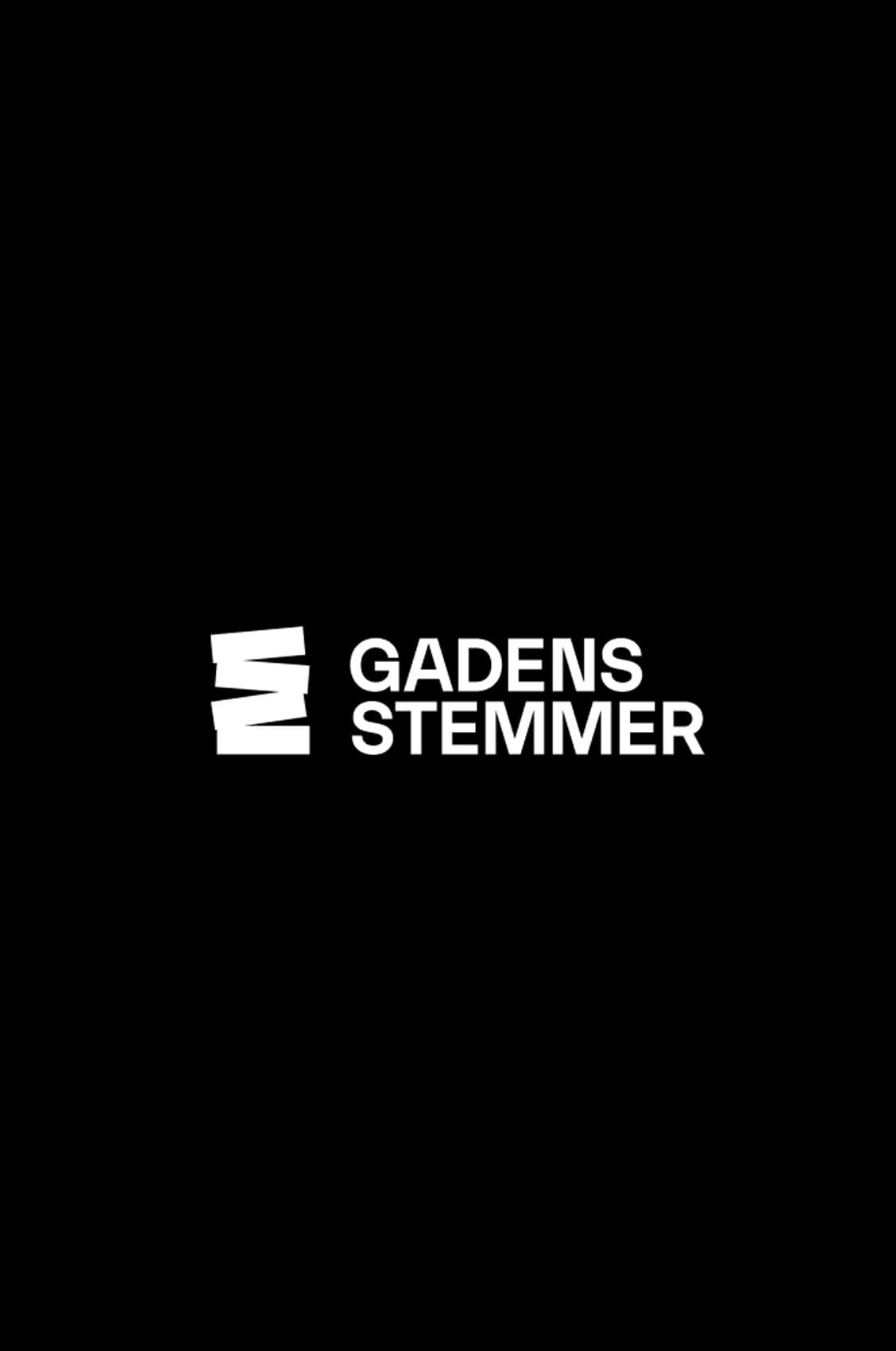 Gadens Stemmer logo in white on black background – the graphic mark with staggered blocks and the logotype