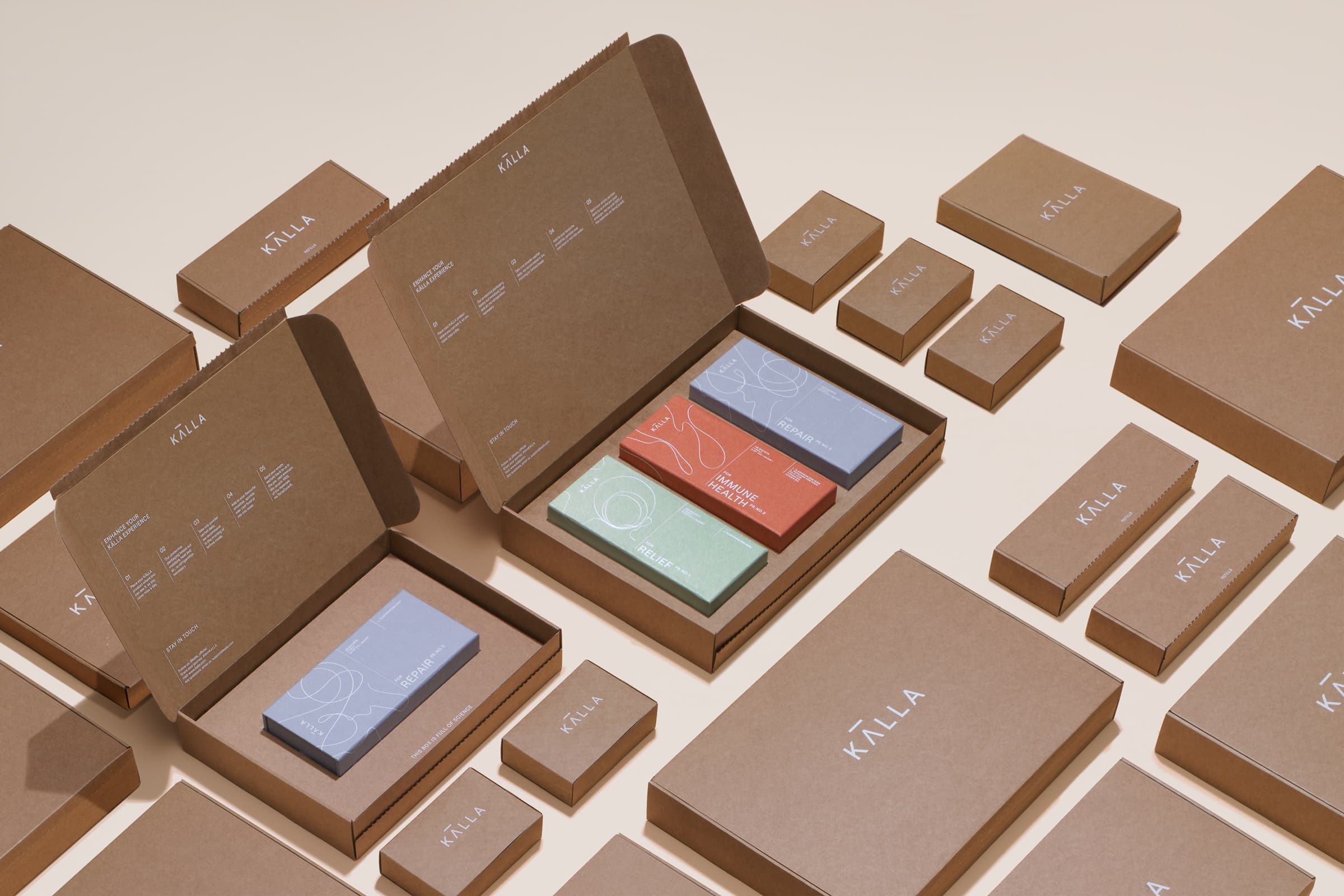 Overview of all the different types of packaging design for Källa