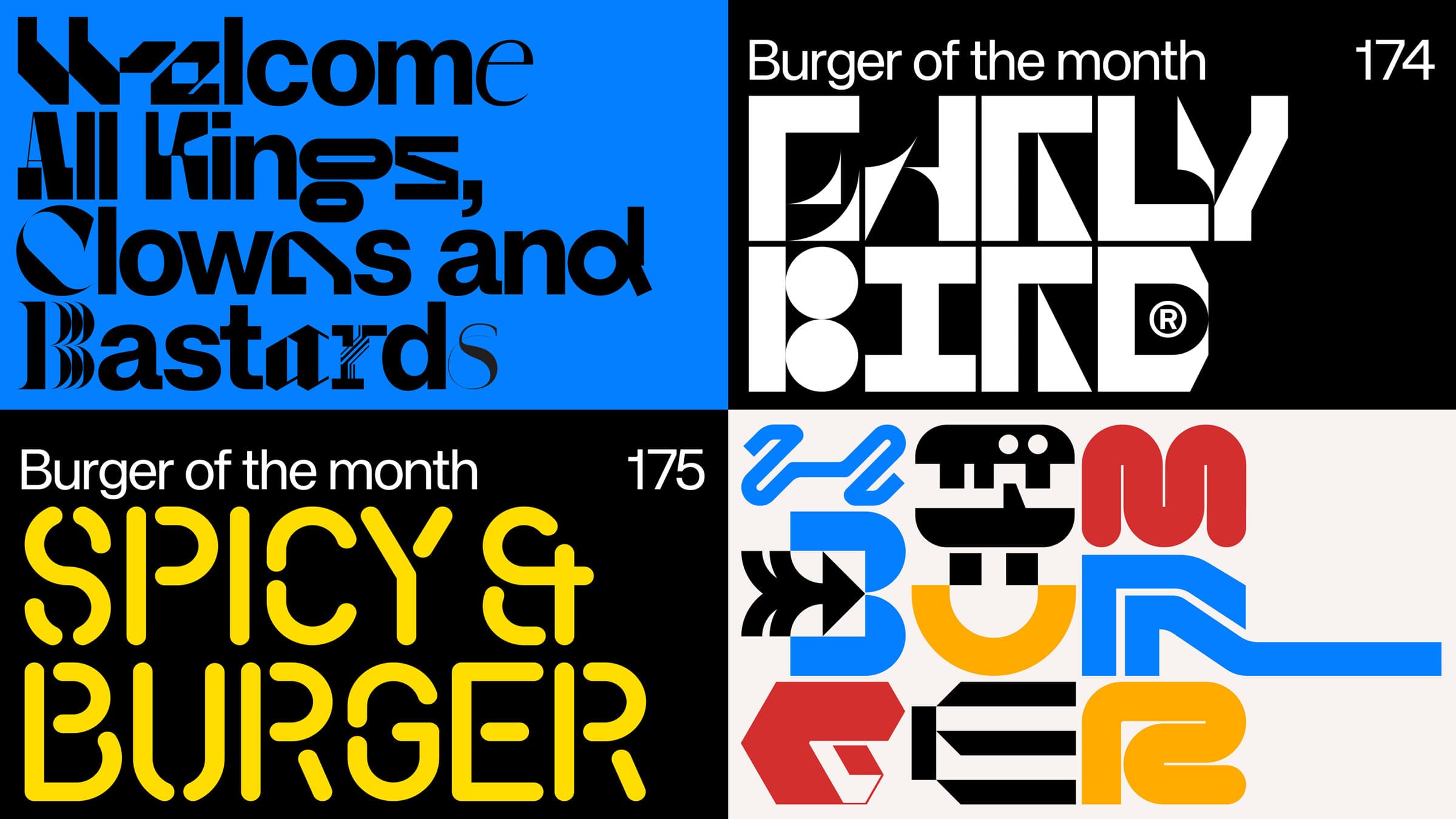 Examples of the typography used for Tugg brand design by Kurppa Hosk